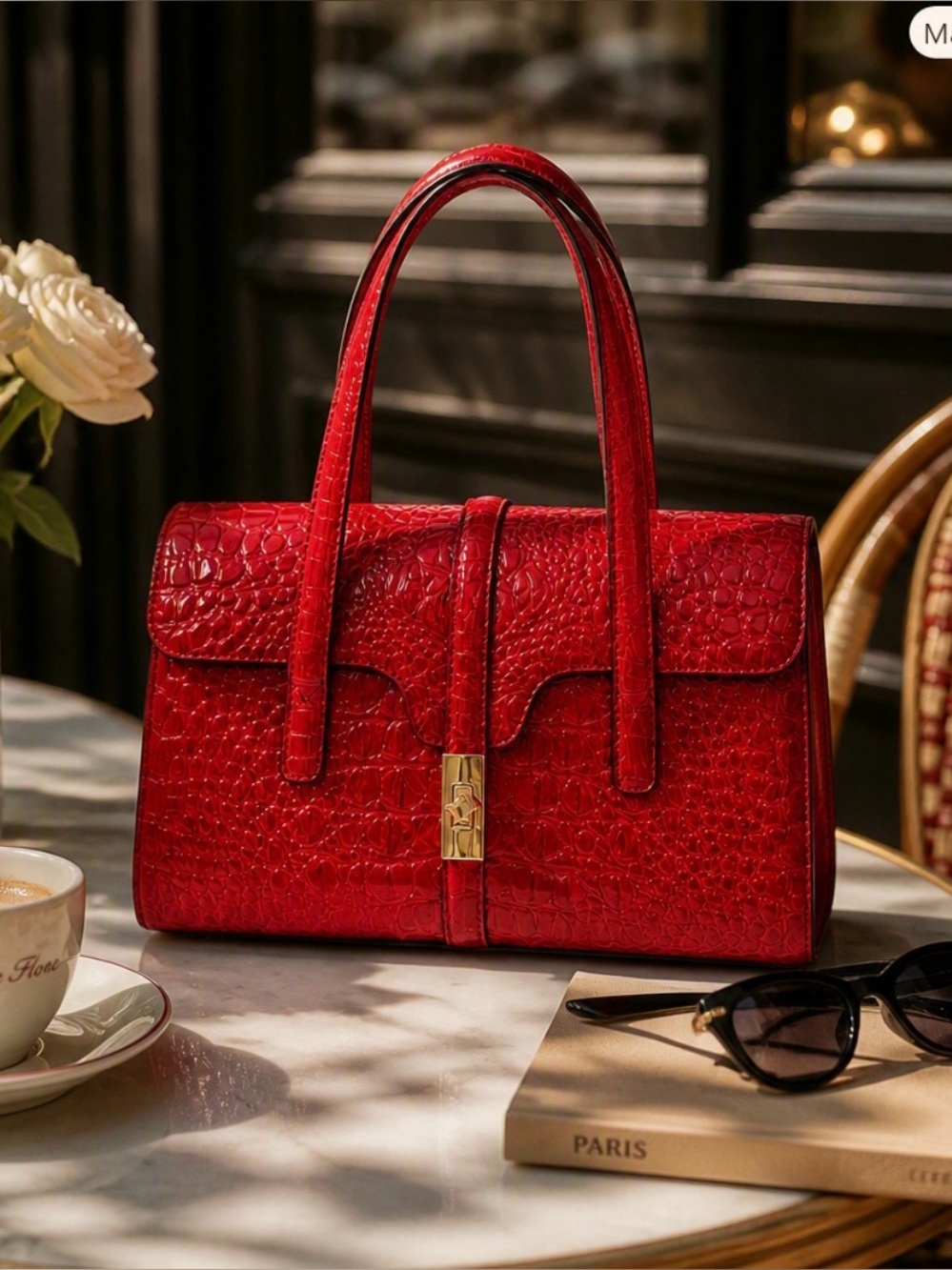 Croc-Embossed Faux Leather (PU)